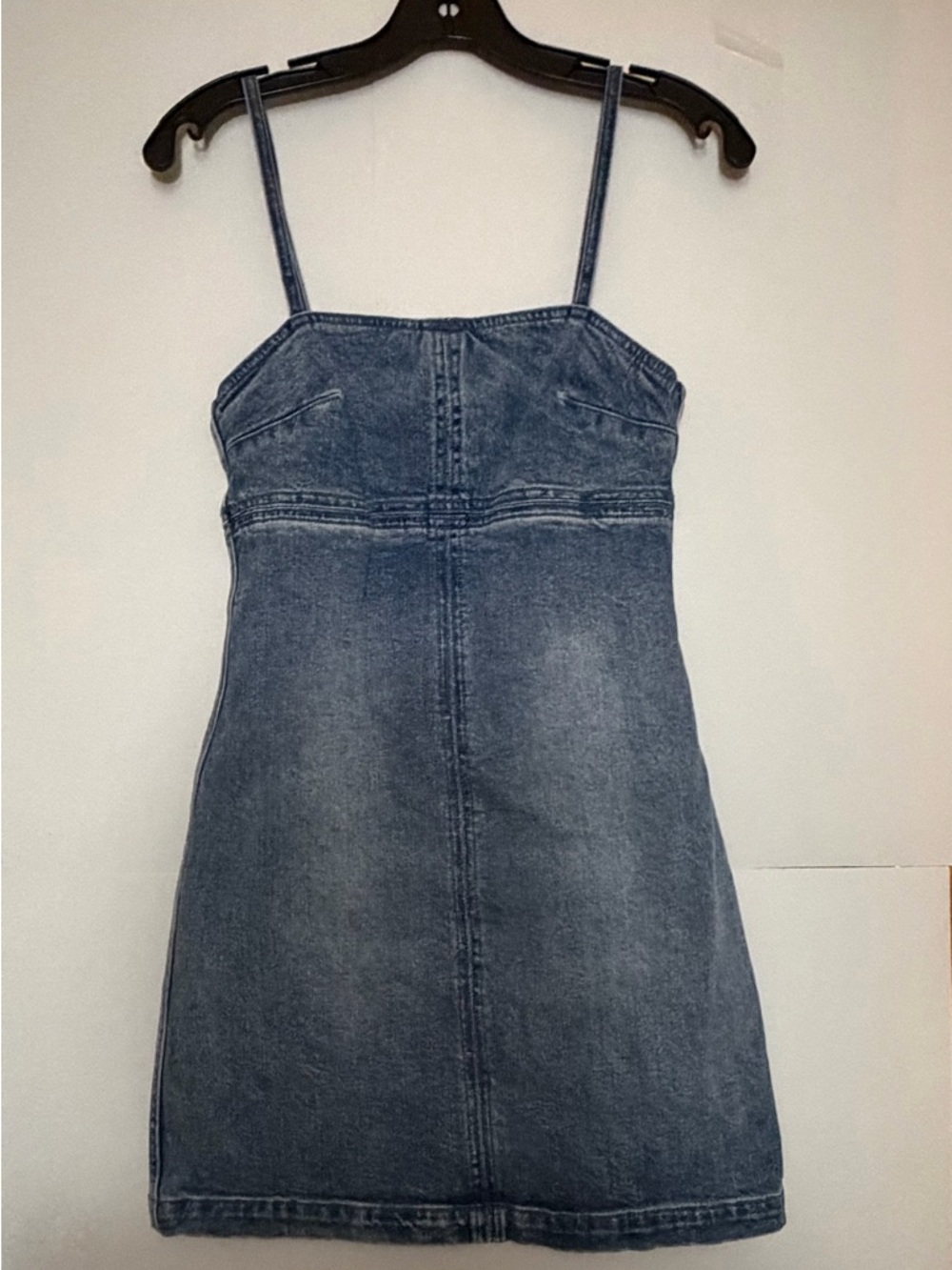 Michael Kors Denim Mini Dress in Faded Blue